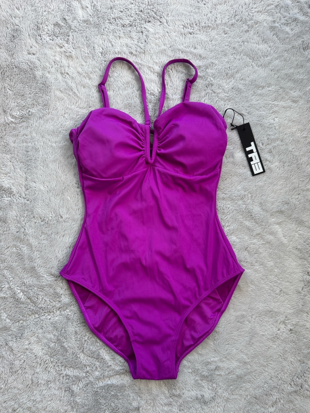 TA3 Converty Snatched Waist Lace Up Corset Back Swimsuit Orchid XS Short